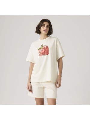 Levis Printed Crew Neck Tabor White T-Shirt