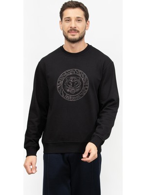 Just Cavallı Just Cavalli Men's Crew Neck Sweatshirt Black