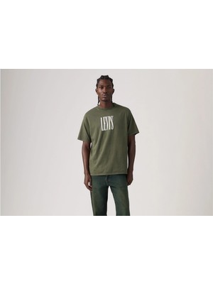 Levis Vintage Fit Printed Oversize Green T-Shirt