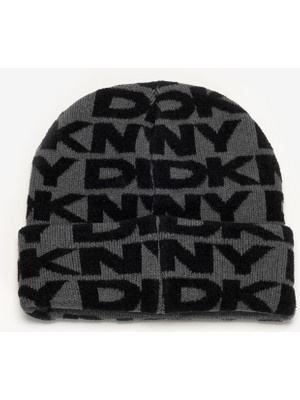 Dkny Chenille Logo Women's Beanie Black