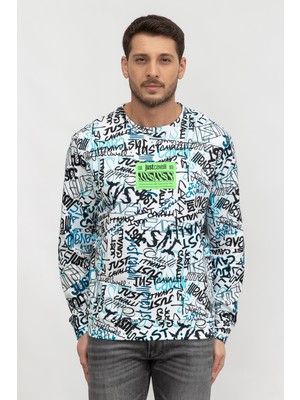 Just Cavallı Just Cavalli Men's Crew Neck Sweatshirt Blue