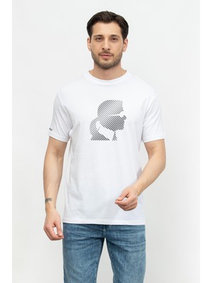 Karl Lagerfeld Men's Crew Neck T-Shirt White