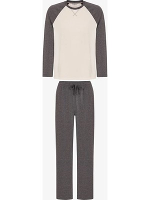 Penti Men's Contour Ease Pants Long Sleeve Pajama Set