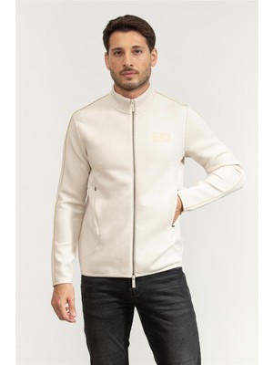Ea7 Men's Zip-Up Sweatshirt Multicolor