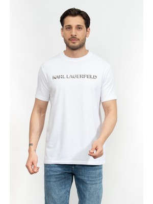 Karl Lagerfeld Men's Crew Neck T-Shirt White