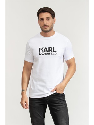 Karl Lagerfeld Men's Crew Neck T-Shirt White