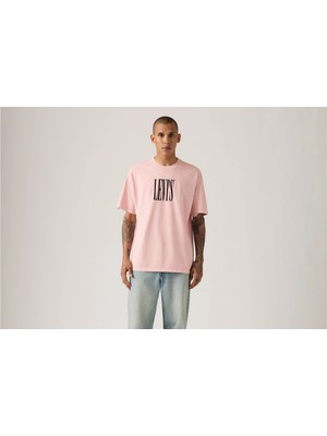 Levis Vintage Fit Printed Oversize Pink T-Shirt