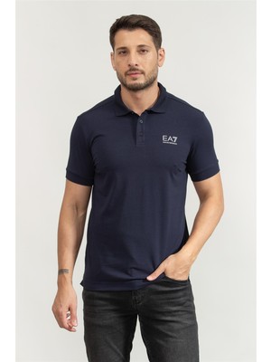 Ea7 Men's Polo Collar T-Shirt Multicolor