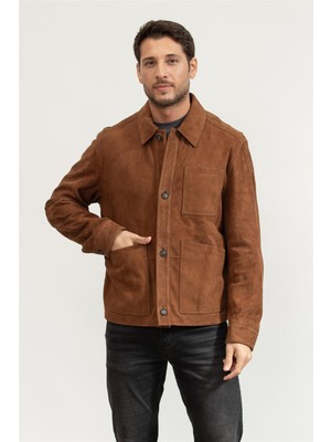 Boss C-Markuedo Men's Suede Jacket Brown