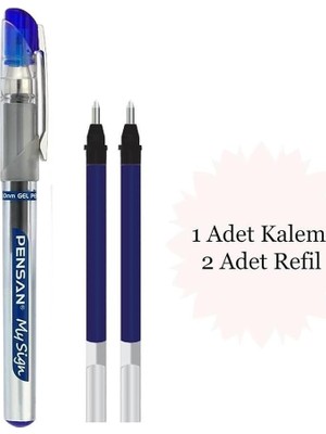 My Sign 1.0 Imza Kalemi, 1 Adet Kalem ve 2 Adet Mavi Refil Seti