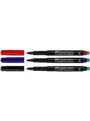 Merfi Store Castell Multimark 1525 Permanent Asetat Kalemi, M, 3'lü Set, Siyah-Kırmızı-Mavi