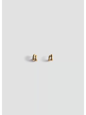 Mango Stainless Steel Double Hoop Earrings