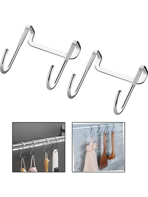 Burada Bulabilirsin Paslanmaz Çelik Metal Banyo Duşakabin Mutfak Vb Alanlar Için Askılık M Model -AL4838 2 Adet (Gümüş)