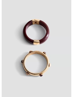 Mango Set Of 2 Amorphous Design Bracelets