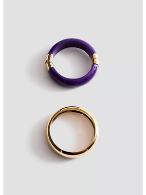 Mango Set Of 2 Amorphous Design Bracelets