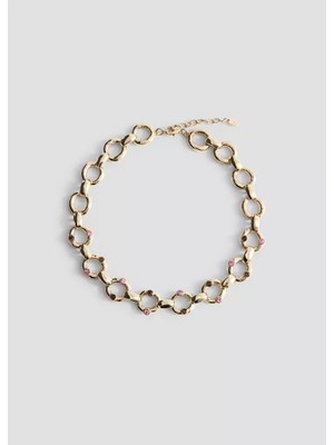 Mango Crystal Stone Chain Necklace