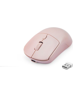 Skygo Dual Mode Şarjlı Kablosuz Mouse 2.4 Ghz Bluetooth 5.0 4000 Dpı Pembe HDX3415P