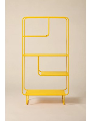 717 Design Alana B Metal Kitaplık 76 x 33 x 150 cm Sarı