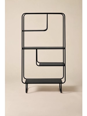 717 Design Alana B Metal Kitaplık 76 x 33 x 150 cm Siyah
