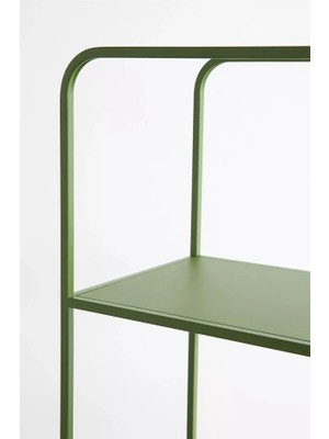 717 Design Alana D Metal Kitaplık 45 x 33 x 150 cm Zeytin Yeşili