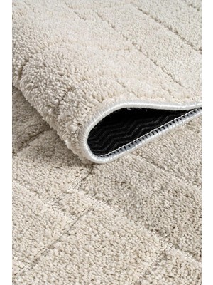 Burada Bulabilirsin Raschel Carpet Kaymaz Taban Moopy Krem Rengi Bukleli Yumuşak Soft Dokuma Yolluk Halı Salon Halısı LP1001A, 80 x 190