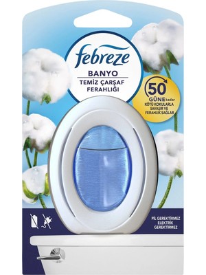 2 Adet Febreze Banyo Temiz Çarşaf Ferahlığı Hava Ferahlatıcı Oda Kokusu 7.5 ml
