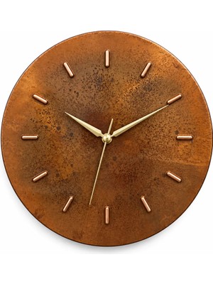 Copper Empire 30 cm Paslı Bakır Duvar Saati, Ev&ofis&gift, Modern, Rustik, Hand Made Bakır Saat
