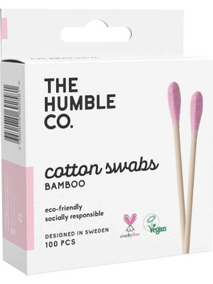 2 Adet Humble Kulak Çubuğu Bambu Pembe 100'LÜ