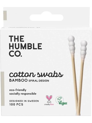 3 Adet Humble Kulak Çubuğu Spiral Bambu Beyaz 100'LÜ