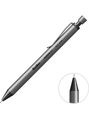 5 Adet Scrikss Icon Versatil Uçlu Kalem 0.7 mm Antrasit