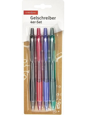 3 Adet Schreibwelt Tükenmez Kalem Jel 4'lü