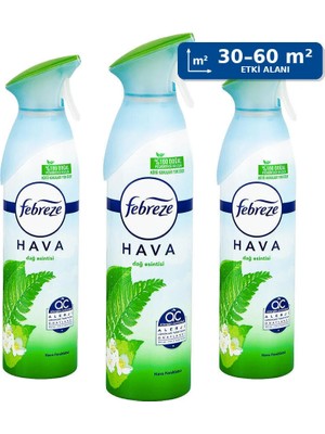 4 Adet Febreze Hava Ferahlatıcı Sprey Oda Kokusu Dağ Esintisi 185 ml x 3 Adet - Çok Al Az Öde