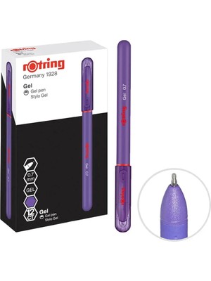 3 Adet Rotring Jel Kalem 0.7 mm Mor 12 Adet - 12 Al 10 Öde