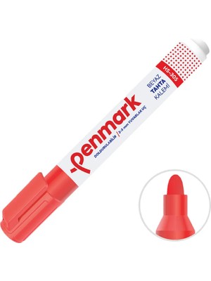 3 Adet Penmark HS-305 Doldurulabilir Tahta Kalemi Kırmızı Renk