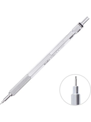 4 Adet Scrikss Graph-X Metal Versatil Uçlu Kalem 0.7 Saten Gri
