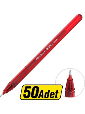 5 Adet Pensan 2270 Büro Tükenmez Kalem Kırmızı 50'li Paket