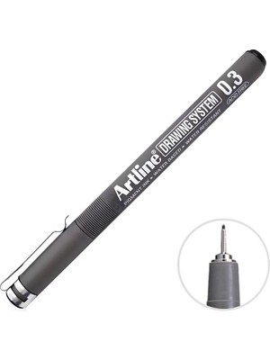 3 Adet Artline 233 Çizim Kalemi 0.3 mm Siyah