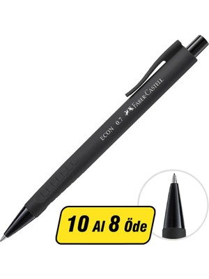 Faber-Castell Faber Castell Econ Versatil Uçlu Kalem 0.7 mm Asorti - 10 Al 8 Öde