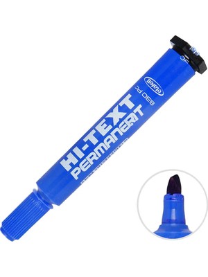 3 Adet Hi-Text 830 C Permanent Marker Koli Kalemi Kesik Uç Mavi