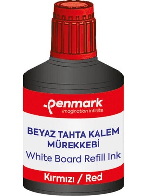 5 Adet Penmark HS-107 Tahta Kalemi Mürekkebi 100 ml Kırmızı Renk
