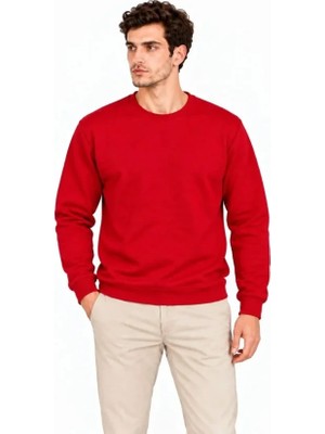Çamaşır Kenti Erkek Bisiklet Yaka Içi Şardonlu 2 Iplik Düz Uzun Kollu Regular Fit Sweatshirt