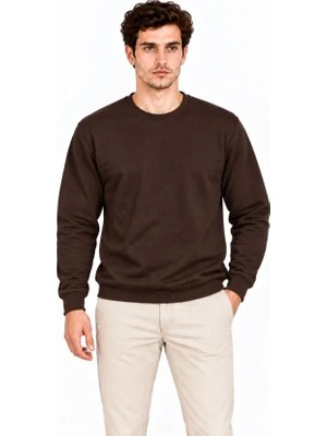 Çamaşır Kenti Erkek Bisiklet Yaka Içi Şardonlu 2 Iplik Düz Uzun Kollu Regular Fit Sweatshirt