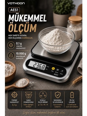 Magicool Dijital Mutfak ve Kahve Tartısı Hassas Gram Terazisi Paslanmaz Çelik LCD Ekran Çoklu Ölçüm G/