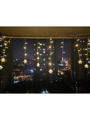 Givoria Yıldız 4m 96 LED 19 Saçak 40-50-60CM Gün Işığı Yıldız Boyutu:7cm GZMNR9-49DJ4DF