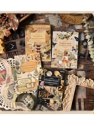 Vintage Temalı Scrapbook Sticker Kitabı