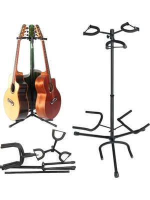 Larkin GS10 Üst Kalite Kilitli Enstrüman Saz Bağlama Klasik Akustik Elektro Bas Gitar Standı Ayaklığı Sehpası
