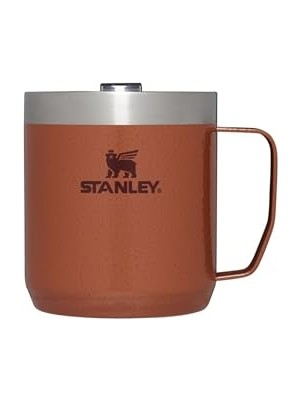 Stanley Classic Legendary Camp Mug Paslanmaz Çelik Termos Bardak, Kil Rengi (Hammertone Clay), 0.35 Litre