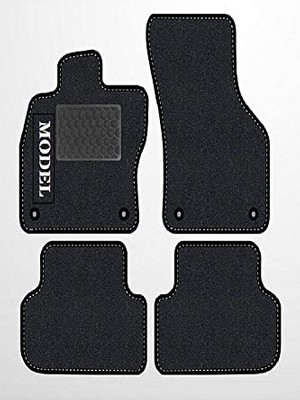 TMPO10997 2006-2014SIYAH Halı Gri Kenar Mavi Dikiş Petek Topuk Opel Corsa D ile Uyumlu
