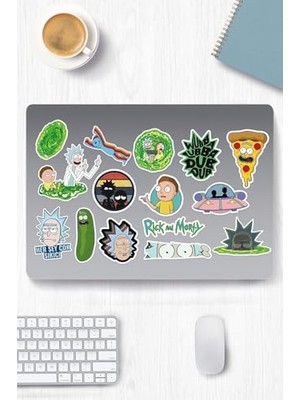 Rick And Morty Temalı Sticker Etiket Seti 1 - Laptop Notebook Telefon