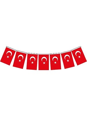 Kağıt Bayrak Türk Ipli 50 Li Büyük,kırmızı